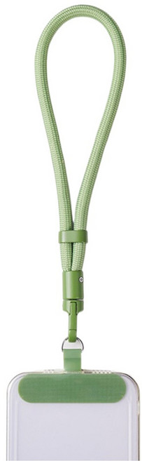 사인포스트 귀여운 캐릭터 핸드폰 스트랩 패드 연결 줄 손목걸이 20cm, 그린, 1개