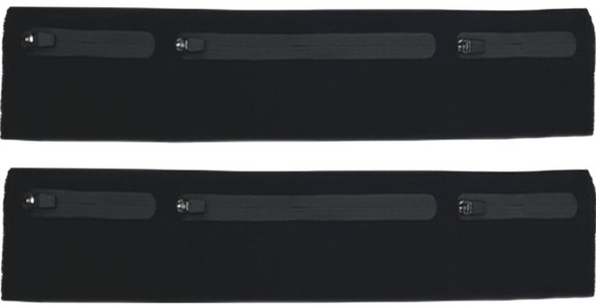 러닉스 러닝 웨이스트 플립벨트, 블랙, 2개