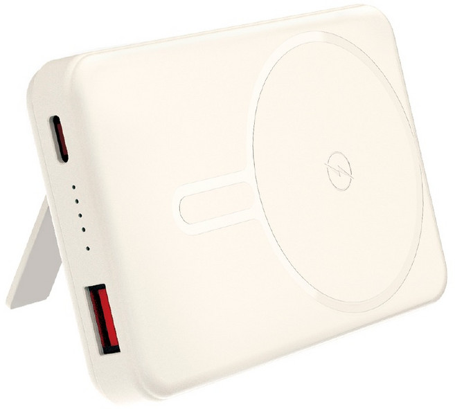 스마텍 PD 20W 맥세이프 보조배터리 거치대 5000mAh, 베이지, STPB-MP5S