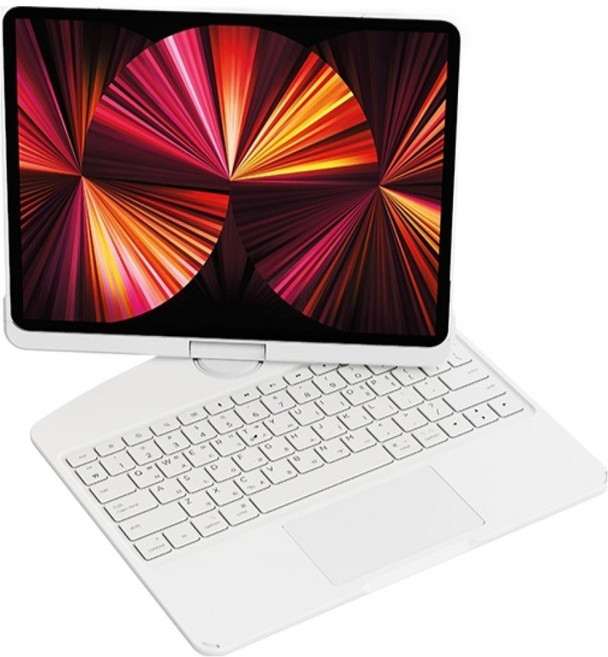 아이플로우 블루투스 키보드 크리스탈 케이스, 투명화이트, 1개