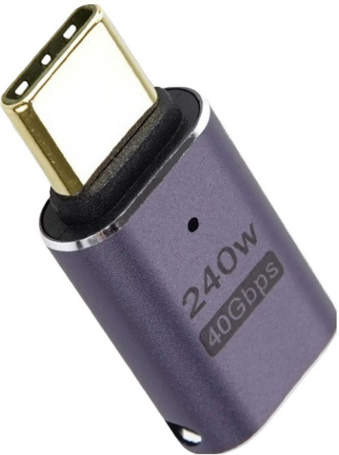 YTEK USB4 Gen3x2 C타입 240W 40Gbps 8K OTG 일자 연장 M/F 젠더, 1개, YT-U4G01