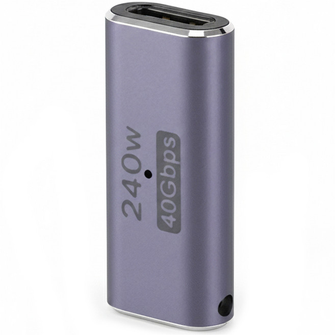 YTEK 240W 40Gbps 8K OTG USB4 Gen3x2 C타입 일자 F/F 연장 젠더, 1개, YT-U4G04