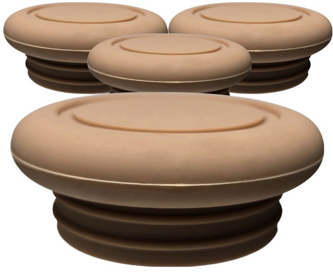 미르코리아 헥사 팬트리 58T캡 밀폐 유리병 교체용 실리콘뚜껑 58mm, 브라운, 4개