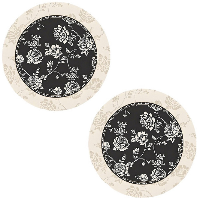 모노드 북유럽스타일 접시 냄비 매트, 플라워, 2개