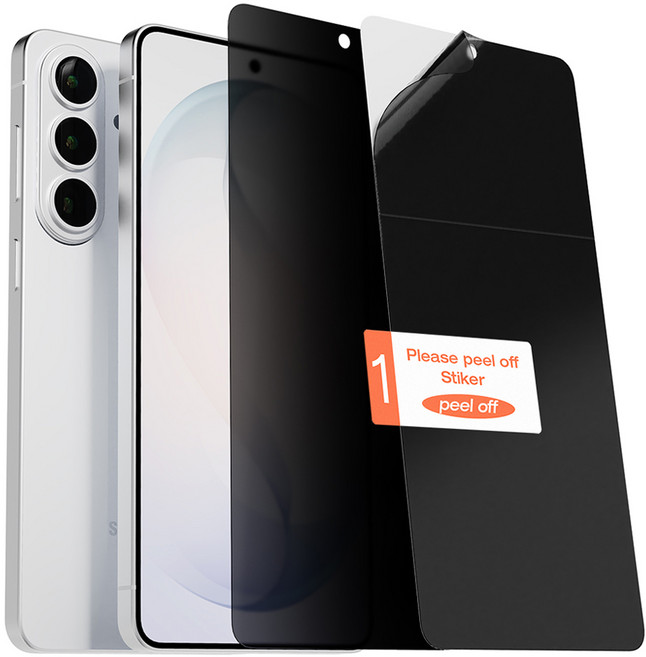 구스페리 사생활보호 저반사 지문방지 매트 TPU 휴대폰 액정보호필름 2p 세트 투명, 1세트