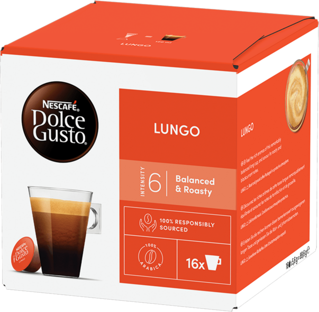 NESCAFE 雀巢咖啡 Dolce Gusto 多趣酷思 美式濃黑咖啡, 5.6g, 16個裝, 1組