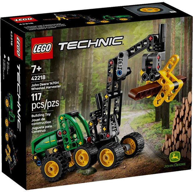LEGO 42218 Technic系列 動力科技 強鹿1470H 輪式森林收割機 John Deere 1470H Wheeled Harvester, 混和顏色, 1個
