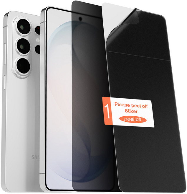 구스페리 사생활보호 저반사 지문방지 매트 TPU 휴대폰 액정보호필름 2p 세트 투명, 1세트