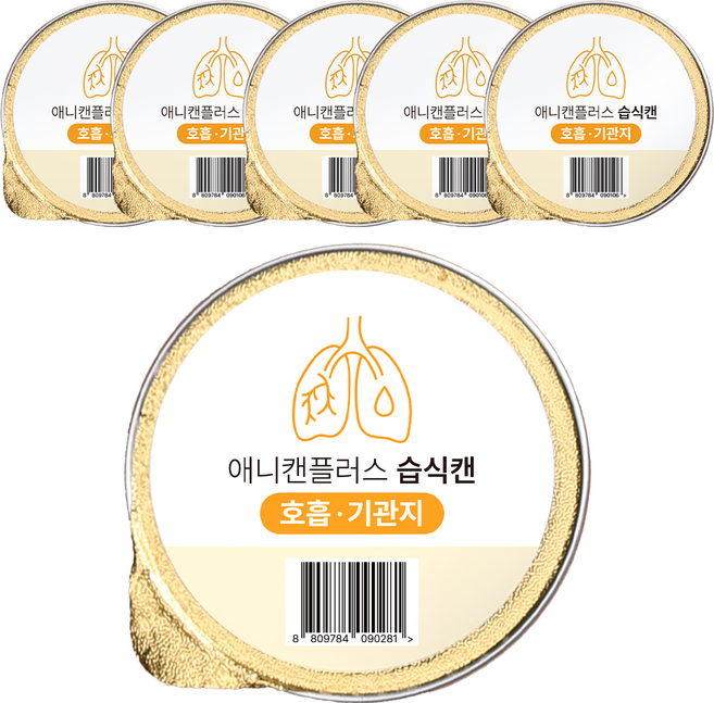 애니먼 전연령 반려동물 애니캔 플러스 기관지 습식사료, 6개, 30g, 가수분해 오리