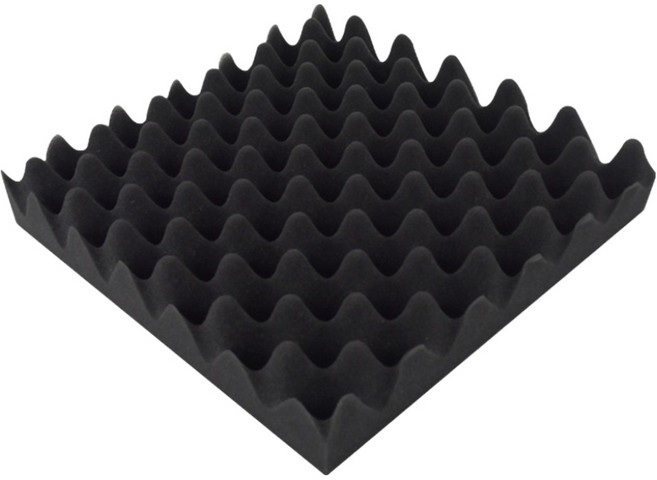 Anuro 雞蛋板海綿隔音吸音材 30 x 30 x 3 cm, 黑色, 1個