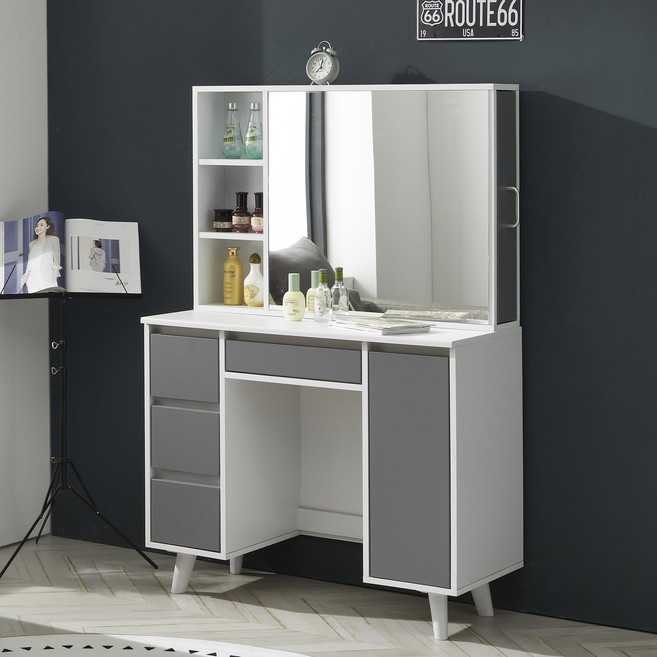 신영원목 은하수A 화장대 방문설치, 화이트그레이