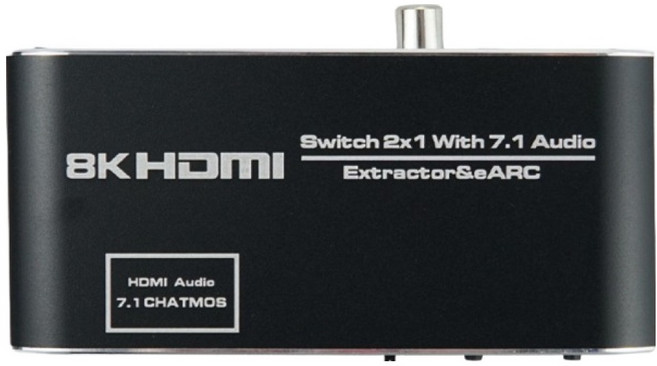 컴스 HDMI 2:1 eARC 7.1CH 돌비 4K 60Hz 선택기 오디오 컨버터, 1개, OU854