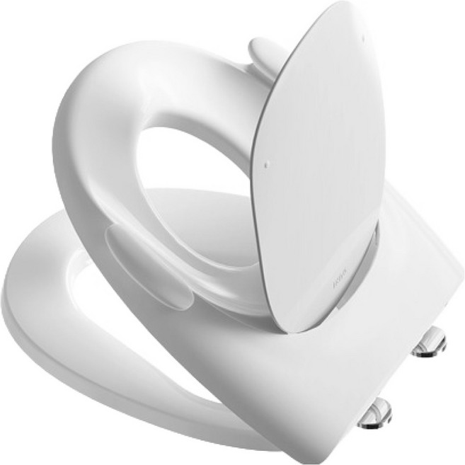 두리 핸들 무소음 유아변기커버 4.0, 화이트