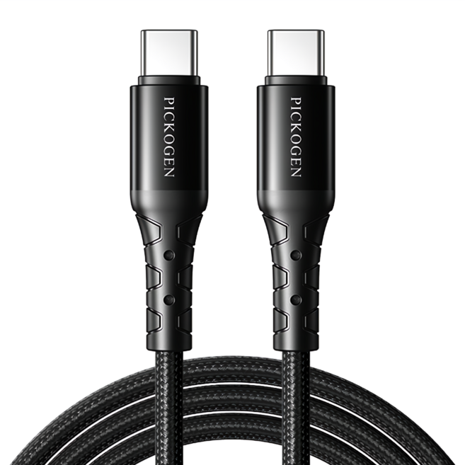 PICKOGEN 皮克全 USB-C-Type-C PD快充線充電線傳輸線編織線 FastFlex, 黑色, 1個, 2m