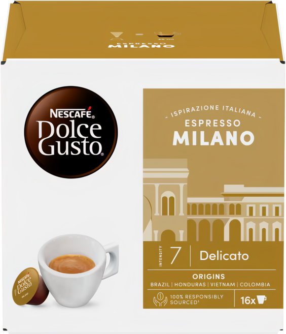 NESCAFE 雀巢咖啡 Dolce Gusto 多趣酷思 米蘭濃縮咖啡膠囊, 6.2g, 16個裝, 1組