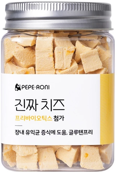 페페로니 강아지 진짜 치즈 프리바이오틱스 간식, 180g, 1개 - 쿠팡