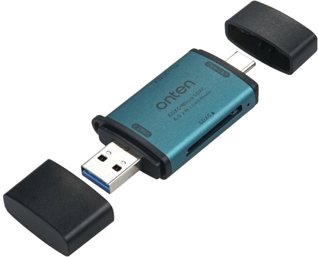 컴스 SD TF 4.0 멀티 5Gbps micro 카드리더기 A타입 / C타입, 혼합색상, 1개, FA861