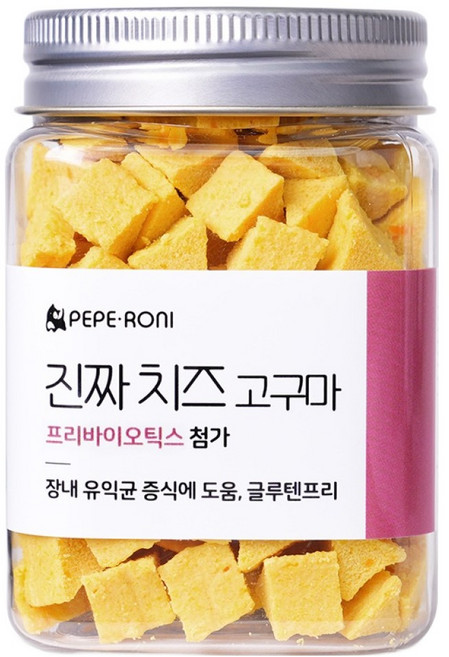 페페로니 강아지 진짜 치즈 고구마 프리바이오틱스 간식, 혼합맛(치즈/고구마), 180g, 1개