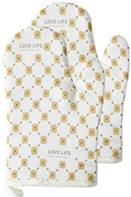 존글로벌 실리콘 오븐장갑 세트, 아이보리, 1세트