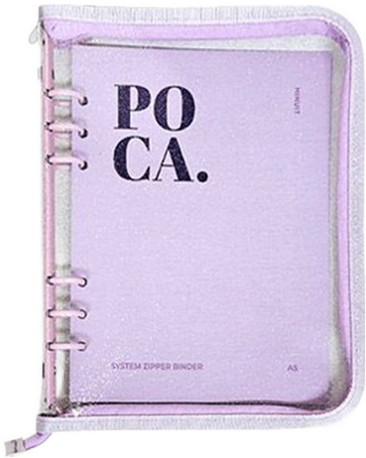 미뉴잇 투명 지퍼 바인더 A5, 1개, 퍼플