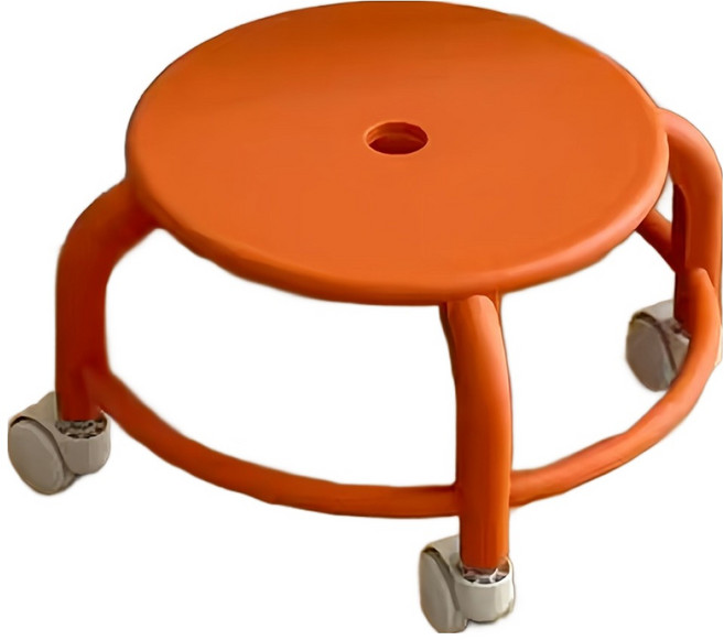 토브비 이동형 청소 보조 작업 의자, 오렌지, 1개