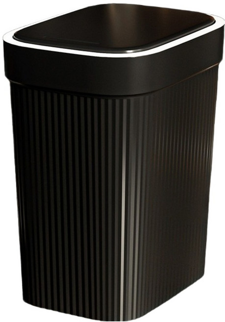 토브비 원터치 뚜껑 사각 휴지통, 블랙