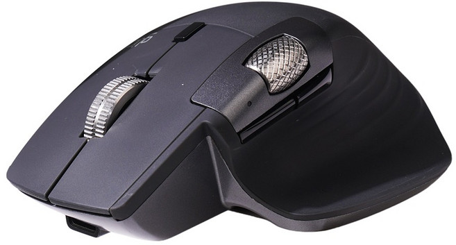 지클릭커 오피스프로 휠마스터 무한 스크롤 블루투스 무소음 버티컬 무선 마우스, 블랙, OP12