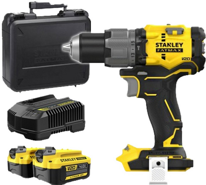 STANLEY 충전 햄머드릴 전동 드라이버 20V 4A SBD726M2K + 배터리 2p 세트, 1세트