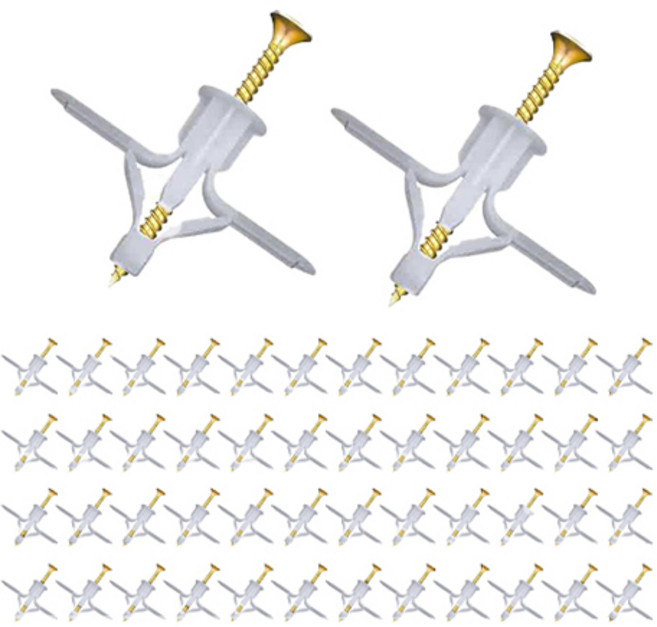 OON 석고보드 동공앙카 날개형 나사, 50개