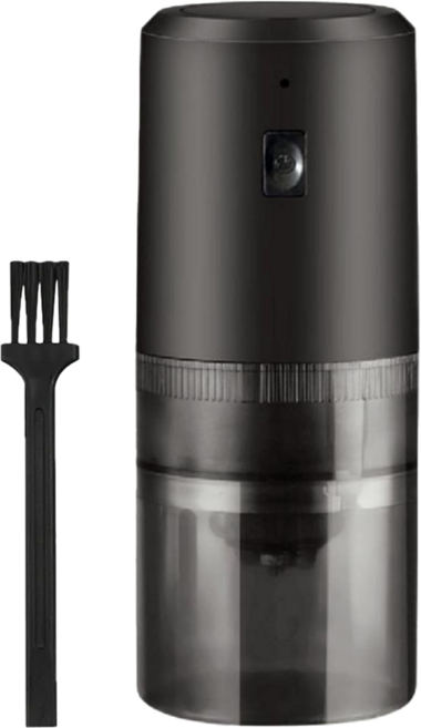 Couselect 電動咖啡豆研磨機 便攜充電式磨粉機 小型家用咖啡研磨器 附清潔刷 黑色, QC-003-KF