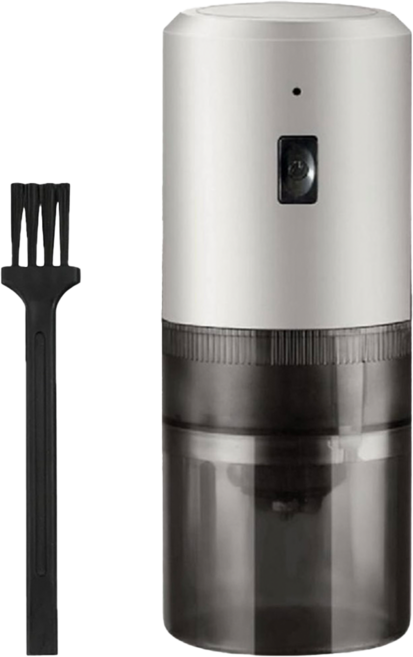 Couselect 電動咖啡豆研磨機 便攜充電式磨粉機 小型家用咖啡研磨器 附清潔刷 白色, QC-003-KF