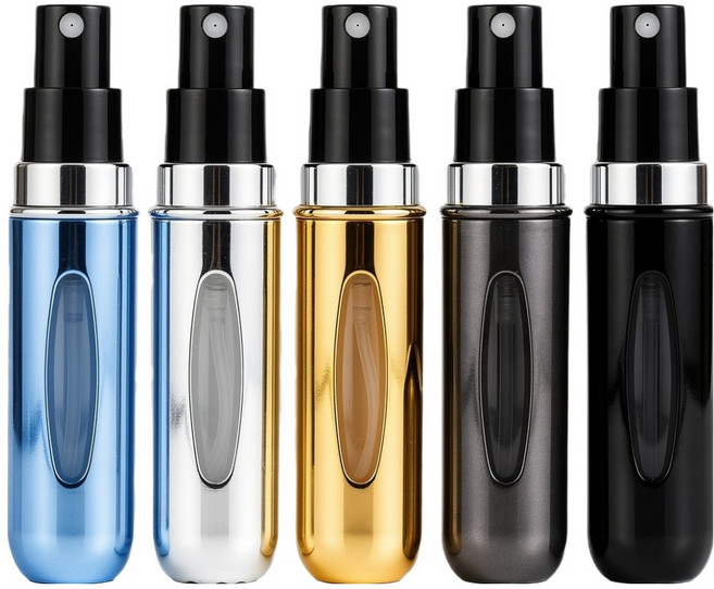 벨리안 휴대용 스프레이 향수 공병 5종 세트 1.7 x 8 cm, 1세트, 혼합색상