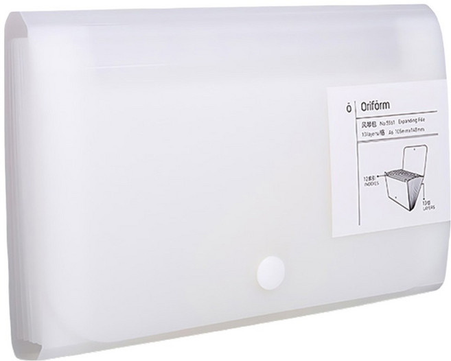 투데이리빙 아코디언 현금 저축 바인더 CD_OOS_AL092W, 화이트, 1개