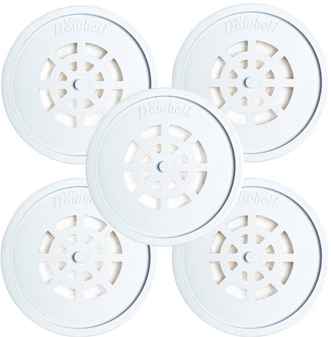 듀벨 여행용 샤워기 교체 헤드 석회필터, 5개, 상세참조