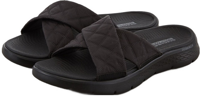 SKECHERS 女款 GOwalk Flex 涼拖鞋 SP0WSCGM35, 黑色, 220
