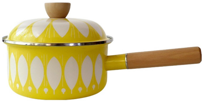 HAKOYA Bianca 電磁爐琺瑯單柄鍋, 1個, 黃色, 20cm