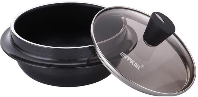 해피콜 IH 소담 티타늄 가마솥, 18cm, 블랙, 1개