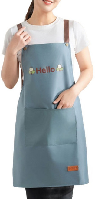 다퍼남 프리미엄 우레탄 방수 앞치마, 블루, 2개