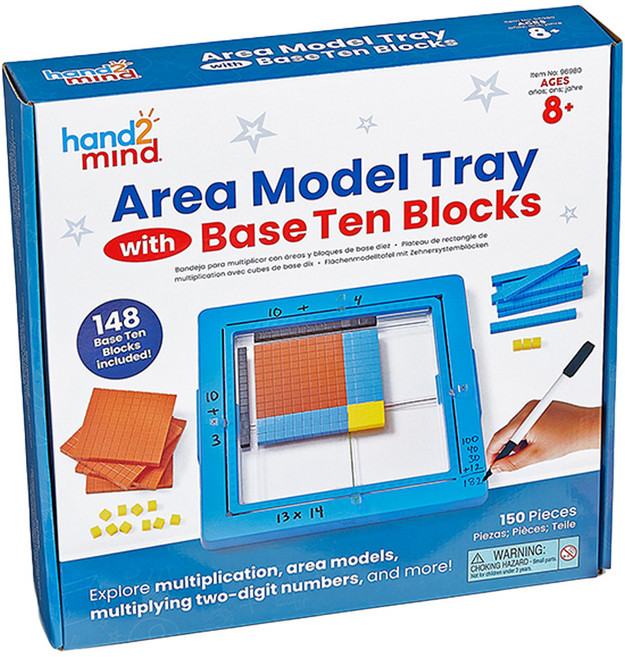 핸드투마인드 곱셈 나눗셈 사각형 모델 앤 수모형 IN96980, 1개
