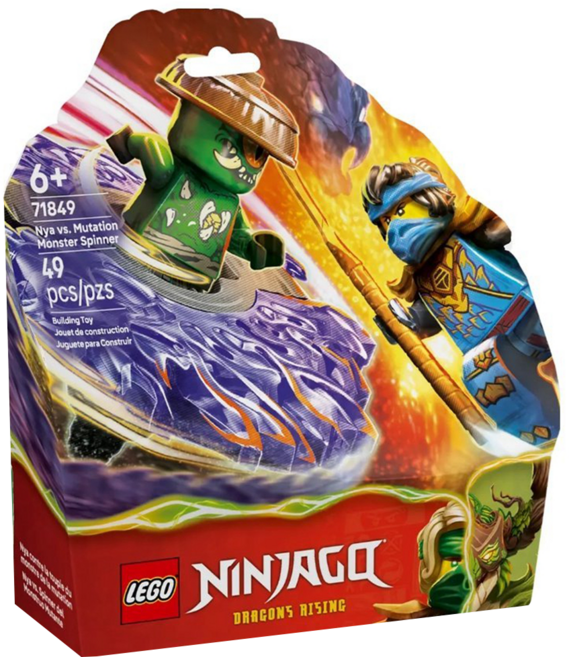 LEGO 71849 旋風忍者系列 赤蘭大戰突變怪陀螺 Nya vs. Mutation Monster Spinner, 混合顏色, 1個