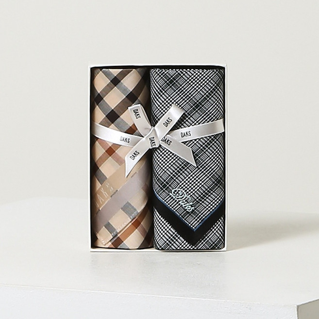 닥스 면 손수건 2종 세트