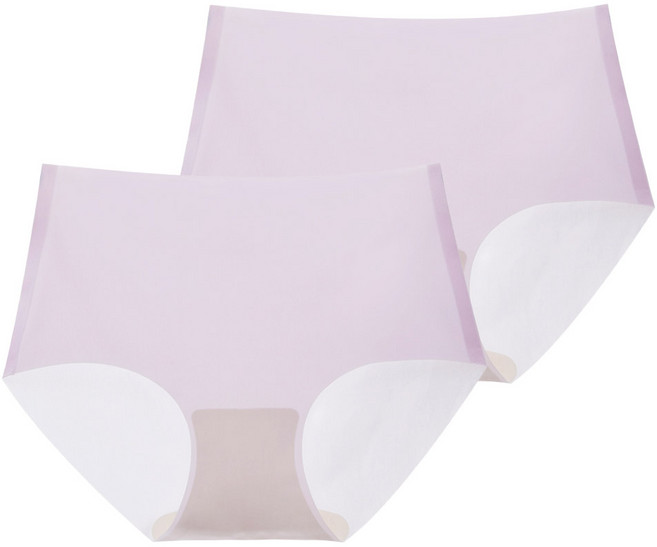 DeParee 蒂巴蕾 無痕冰絲植物系桑蠶絲抗菌內褲2件組 全無痕, 淺紫色
