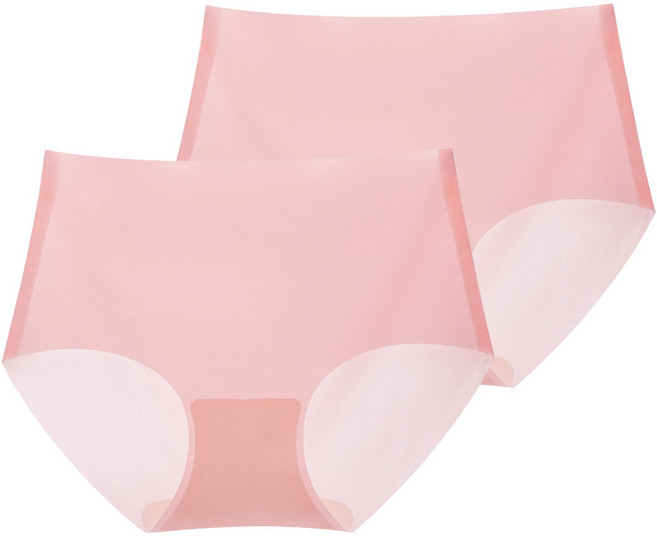 DeParee 蒂巴蕾 無痕冰絲植物系桑蠶絲抗菌內褲2件組 全無痕, 珊瑚紅