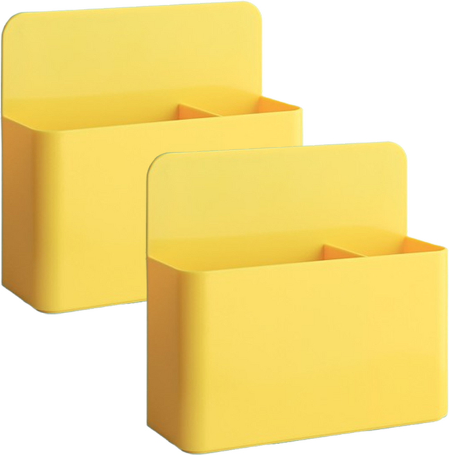 온업 자석 펜꽂이, 옐로우, 2개