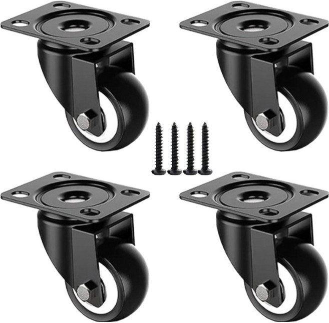 엠파이어 폴리우레탄 캐스터 평판 회전 바퀴 Z2, 4개