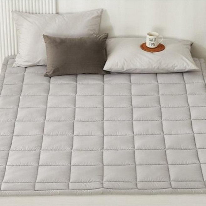 어울림베딩 고정밴드 누빔 침대패드 밴드형, 그레이