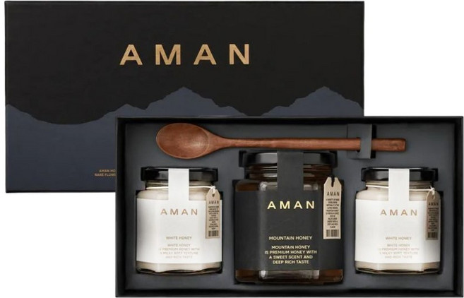 아만 프리미엄 기프트 마운틴 허니 500g + 화이트 허니 250g x 2p 세트, 1세트