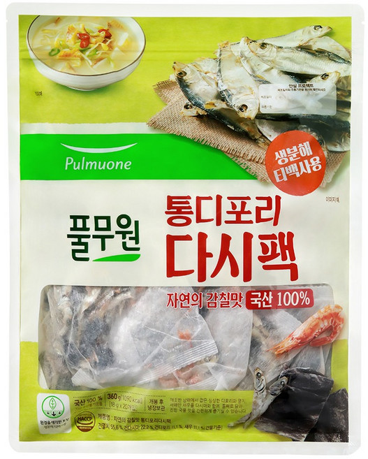 풀무원 통디포리 다시팩 20p, 360g, 1개