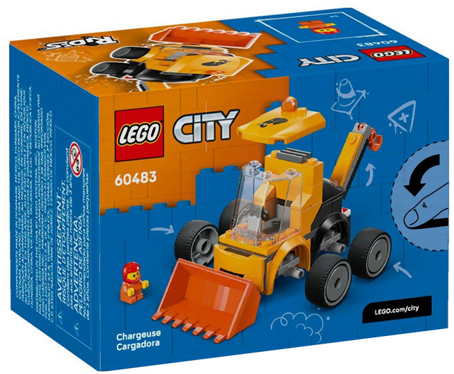 LEGO 60483 城市系列 工程裝載機 Rides Construction Loader, 混和顏色, 1個