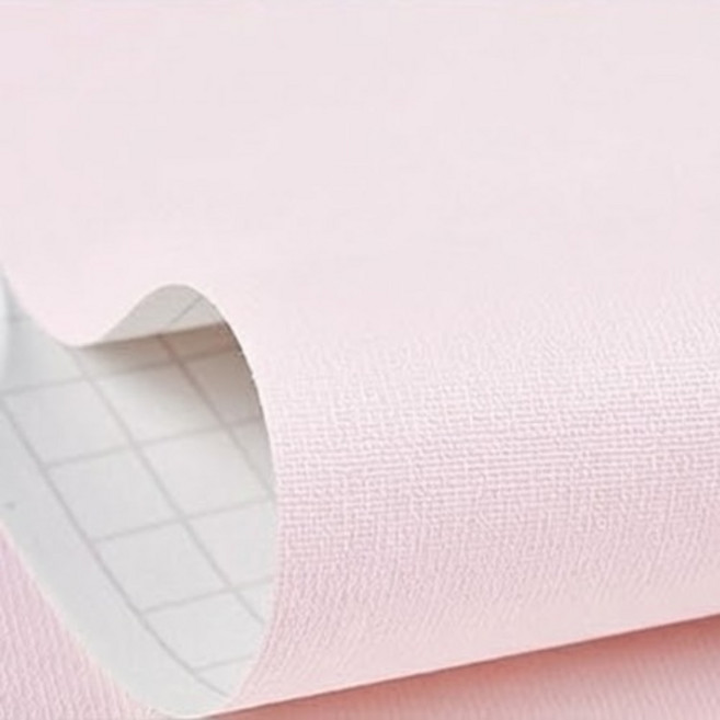 ROI라이프 접착식 린넨패턴 벽지 2p, 마카롱 선샤인 핑크